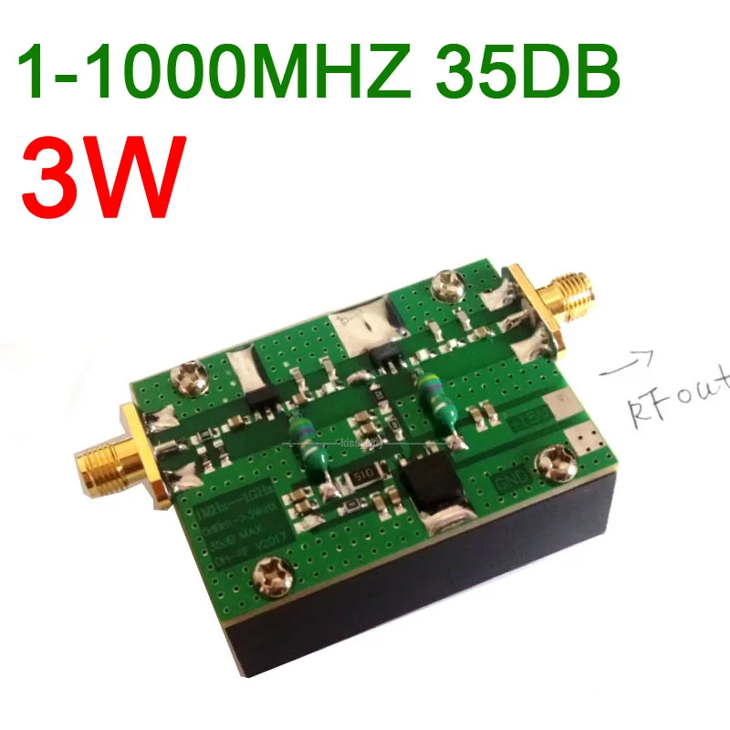 

1MHZ-1000MHZ 35DB 3W RF Amplifier HF VHF UHF FM transmitter Broadband RF Power Amplifier F Ham Radio Walkie talkie Shortwave