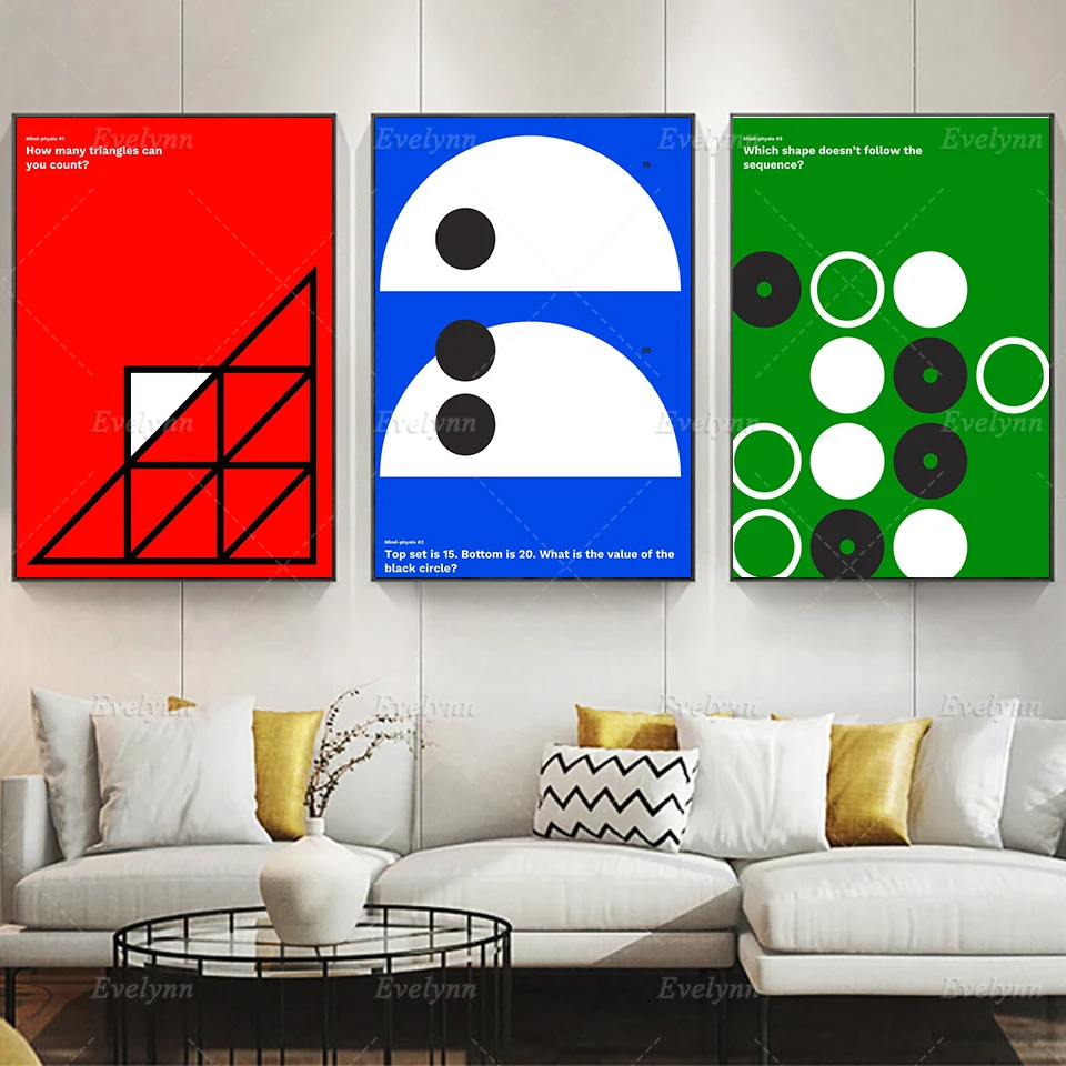 

Nordic Abstract MindPhysio Wall Art Canvas Painting Red,Blue,Green Minimalism Postersand Prints Modular Pictures For Living Room