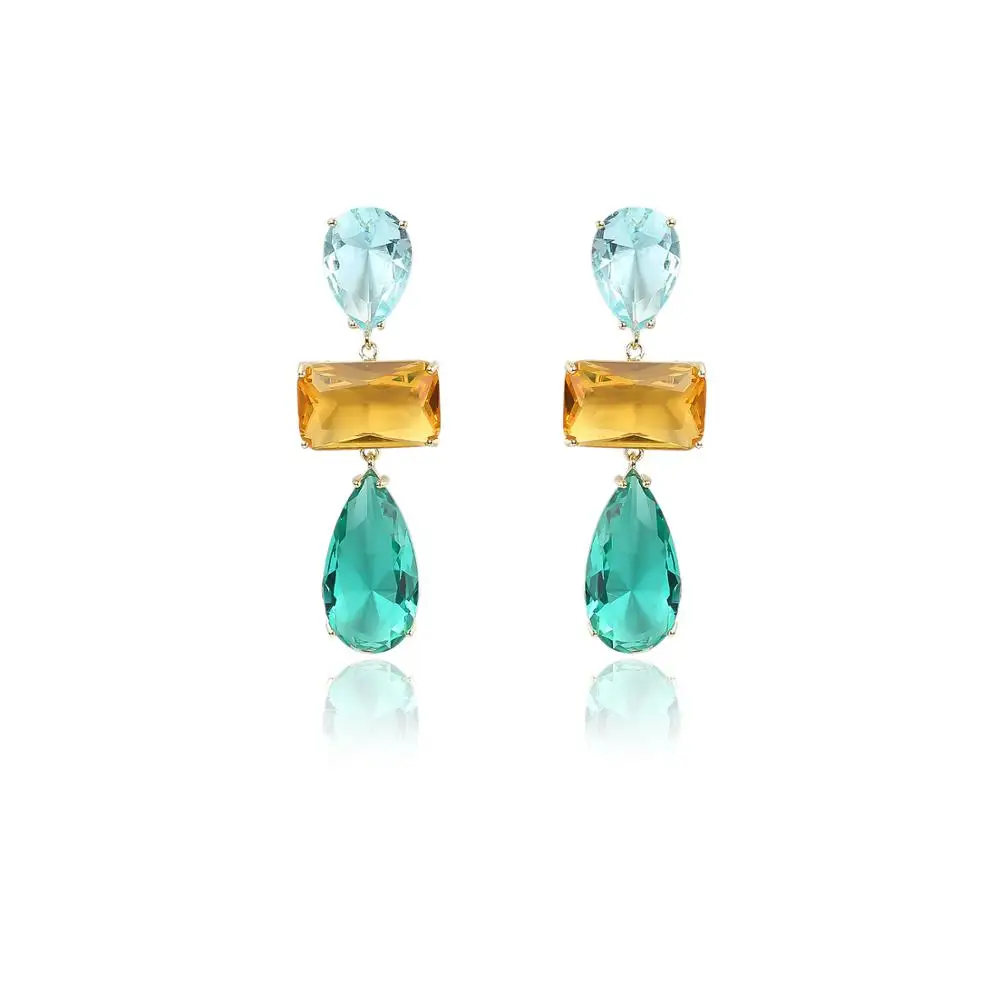 Cubic Zircon Drop Earrings for Wedding Crystals Dangle Earring Bride Women Girl Gift CE10906 | Украшения и аксессуары