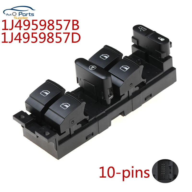 

New 1J4959857B 1J4959857D For Volkswagen Golf Bora Passat B5 Seat Leon Toledo 1999-2006 Window Master Switch Button Console