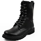 Мужские ботинки на меху, кожаные, зимние, армейские, охотничьи ботинки, повседневные, военные, тактические, Bl 35