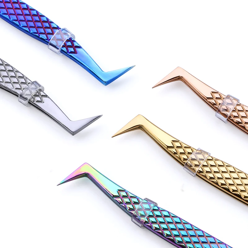 Наращивание ресниц Щипцы для бровей Пинцет 100% закрыт рукой противоскользящая