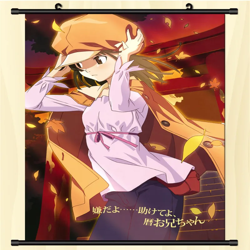 Аниме Bakemonogatari Senjougahara Hanekawa Tsubasa & Oshino Shinobu Sengoku Nadeko домашний Декор настенный