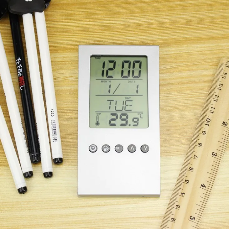 

Multi-functional transparent pen barrel Office stationery gift clock display can print LOGO electronic calendar pen barrel