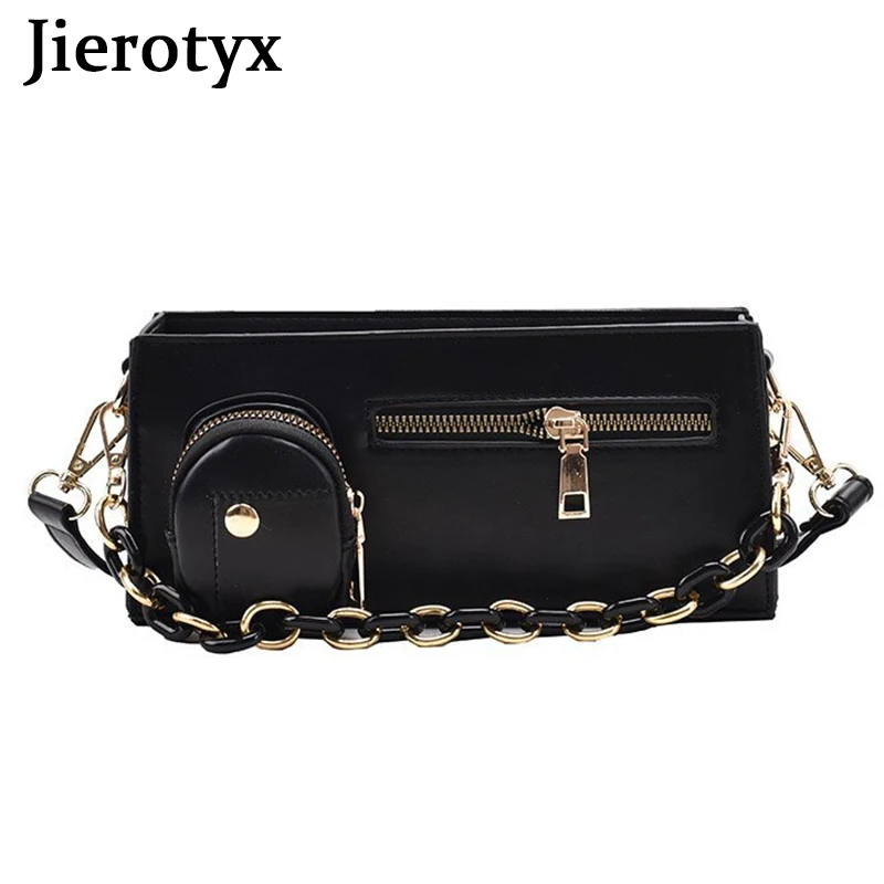 JIEROTYX 2021 News Vintage Women Handbags Female Summer Candy Colors Female Crossbody Bags Gold Chains Brand Design High Quality