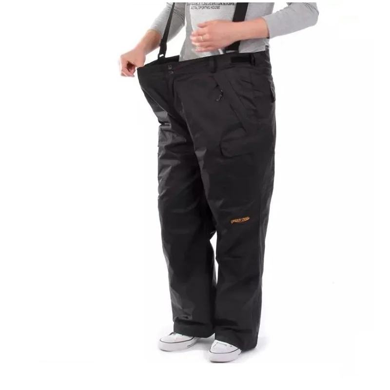 

2021 водонепроницаемые большие лыжные брюки с флисовой подкладкой, съемные Зимние теплые брюки, лыжные брюки для альпинизма