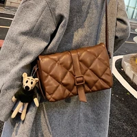 cgcbag fashion lingge women shoulder bag 2022 high quality pu leather crossbody bags female designe handbag retro messenger bag