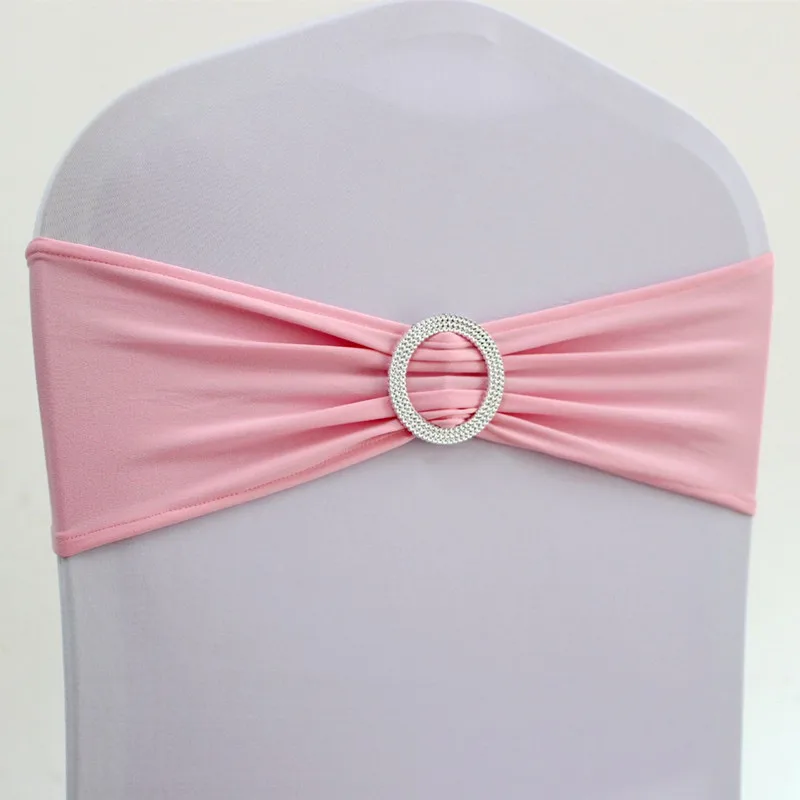 WedFavor 100 шт Коралловая лайкра стрейч на стул галстуки-бабочки эластичная Подвязка