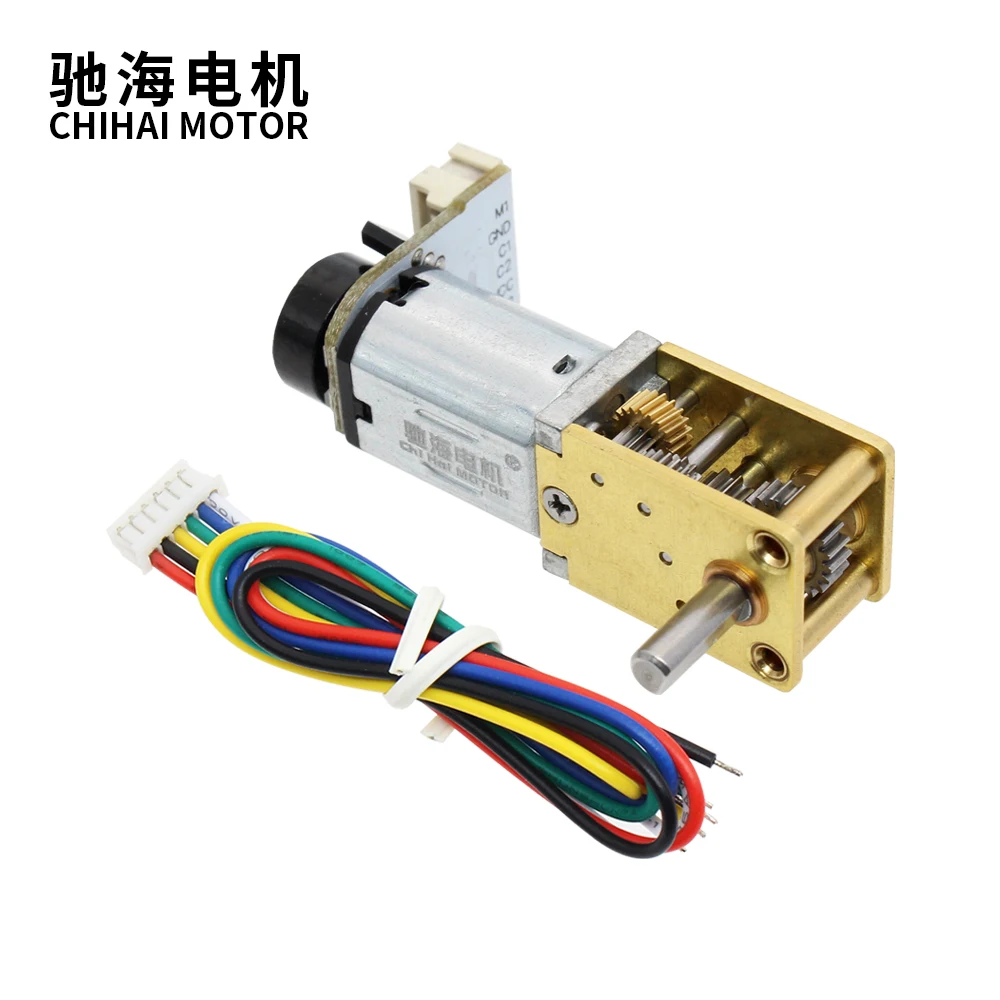 Двигатель ChiHai CHF GW12T N20VA DC 3V 6V 12V Micro Gear Motor с низкой скоростью 7PPR мини редуктор