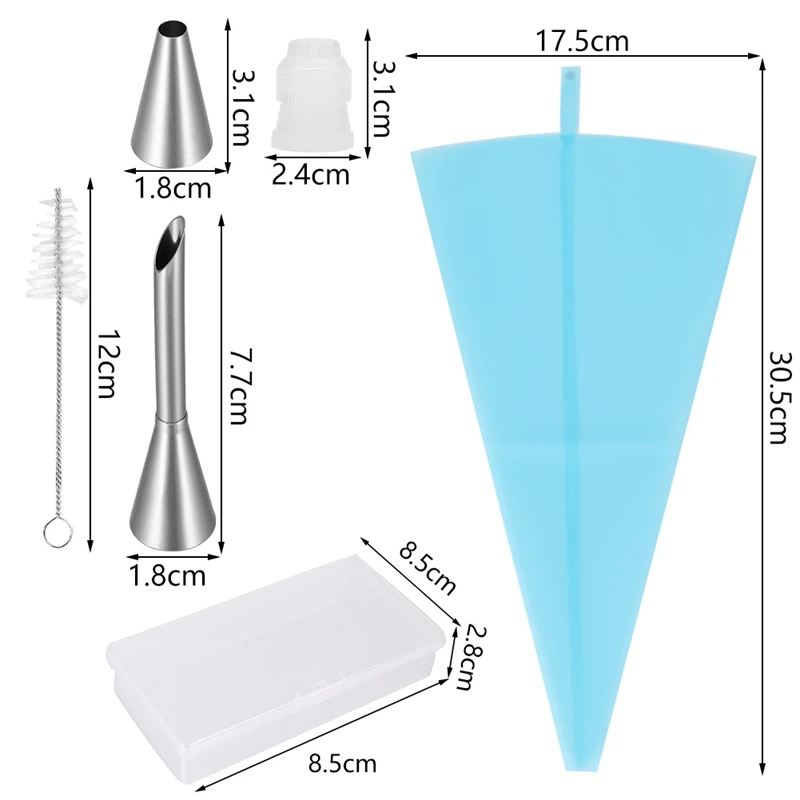 

55 Pcs Cake Decorating Set Icing Bags and Nozzles Set Cupcake Decorating Kit With 55 Piping Nozzles Palette Knife Dough Cutter
