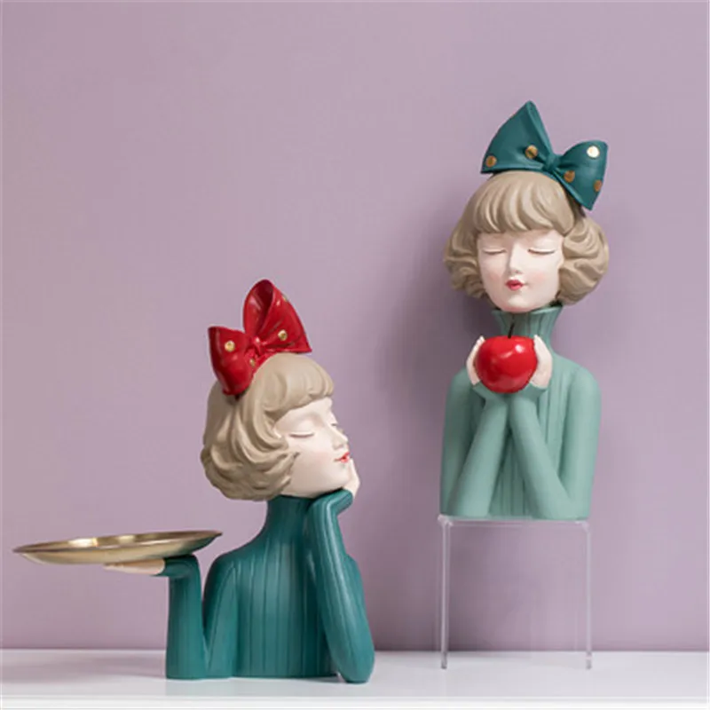 Современный домашний декор креативная Смола безопасная Скульптура девушки