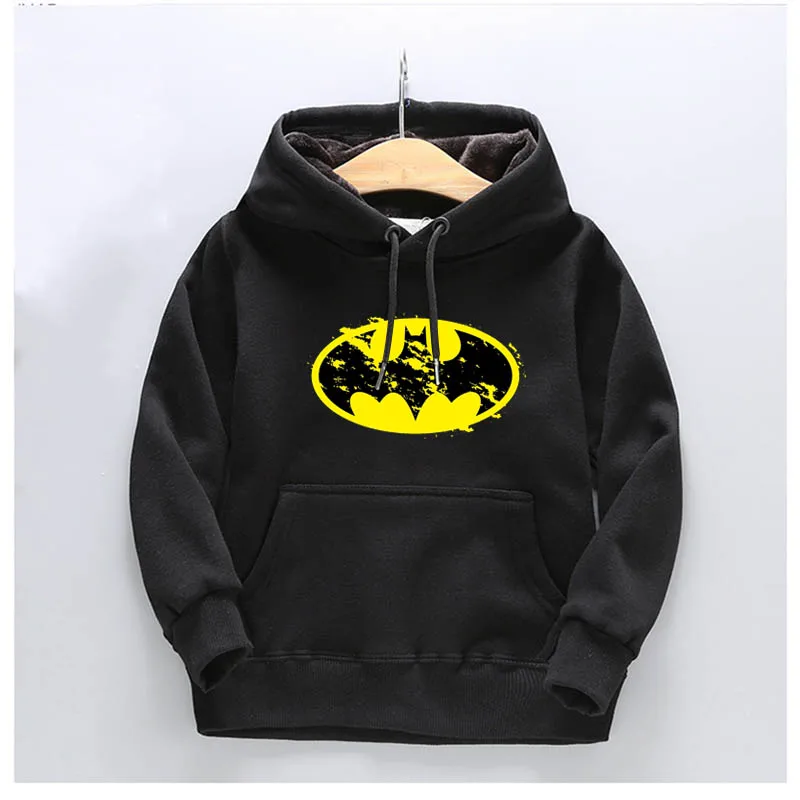 Hoodies 3 Популярные детские толстовки с капюшоном толстовки с милым принтом Бэтмена для мальчиков и девочек осенне-зимняя одежда утепленная повседневная детская одежда Sudadera Capucha - Цвет: Hoodies 3