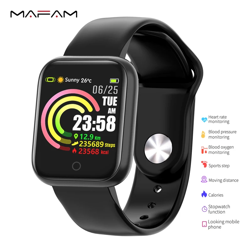 MAFAM QW21 Смарт часы монитор фитнес трекер сердечного ритма кровяное давление спортивные часы для Android IOS iphone