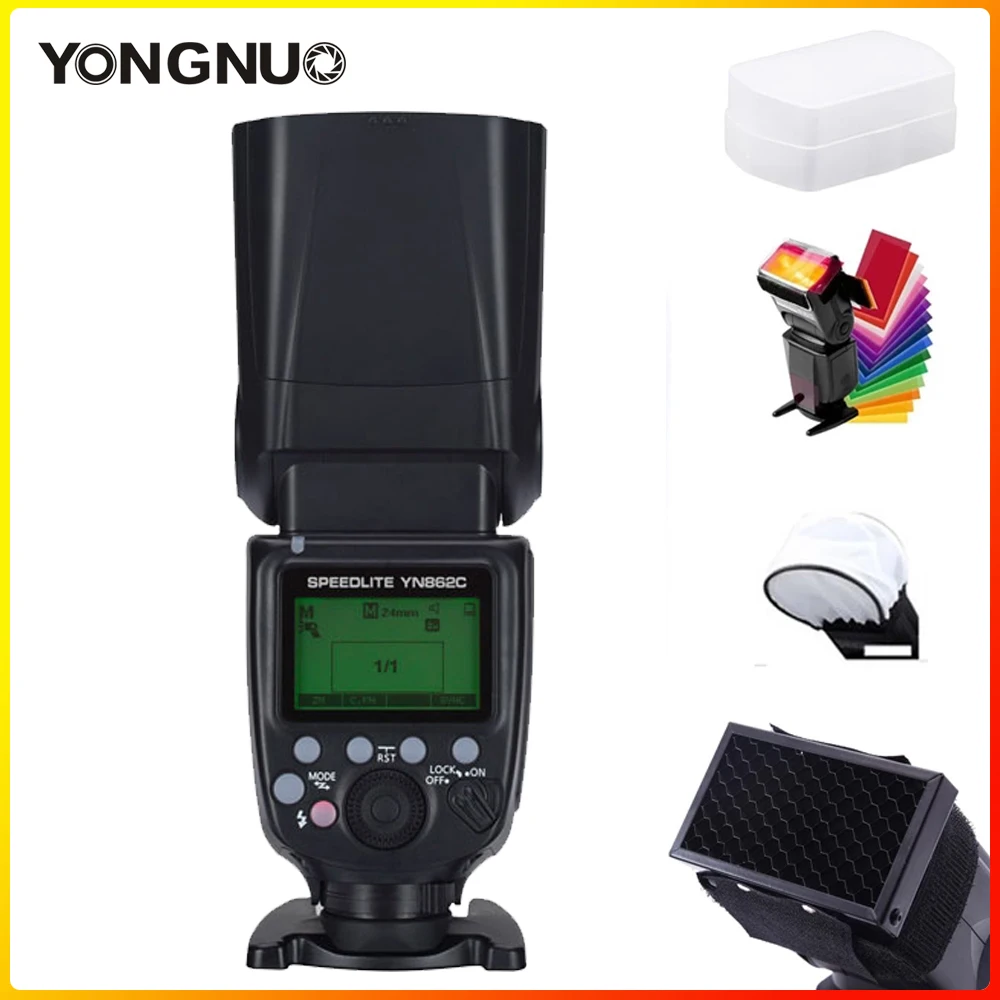 Светодиодная лампа для видеосъемки YONGNUO YN862C ведомый режим TTL Вспышка Speedlite с 1800