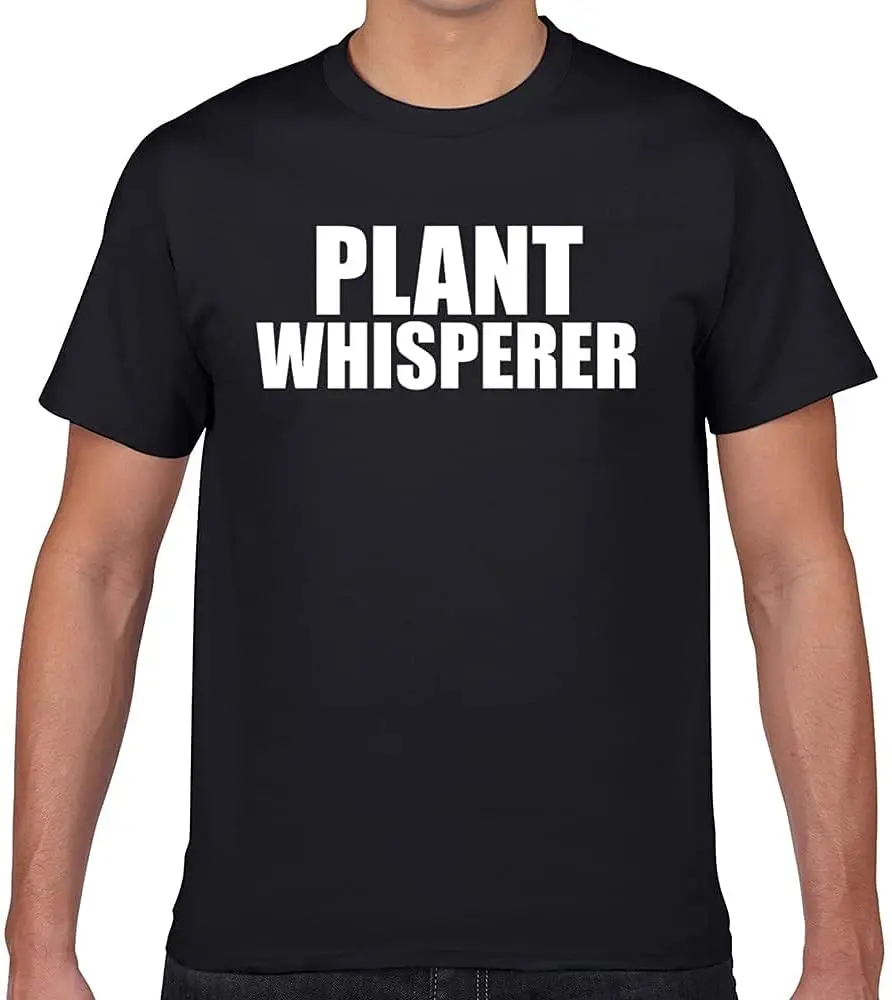 

Plant Whisperer Gardener Gardening Plant Print Male Tshirt Men Black