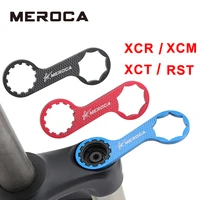 meroca aluminum alloy bicycle front fork repair tool for xcrxctxcmrst mtb front fork cap wrench disassembly tools bike parts