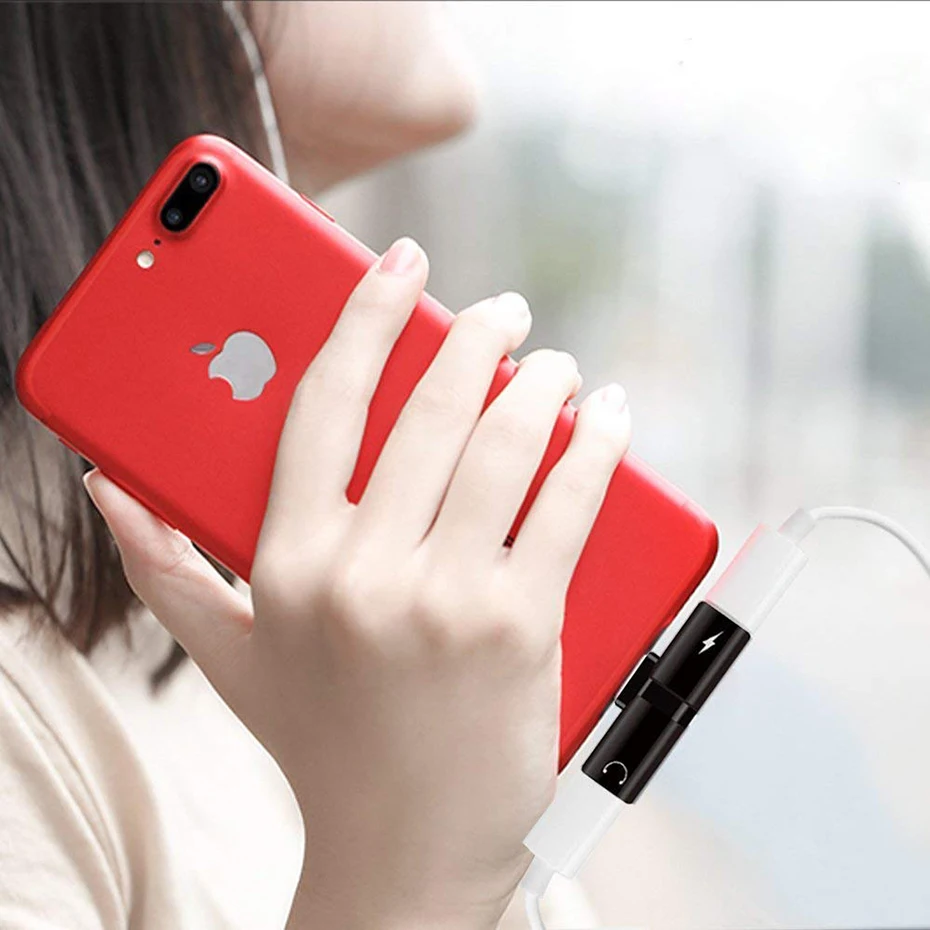Адаптер для подсветки аудио Aux iPhone 12X7 8 Plus Xs адаптер зарядки вызова наушников