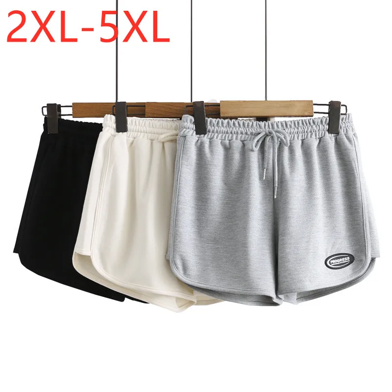 

New 2021 Ladies Summer Plus Size Shorts For Women Large Loose Casual Loose Cotton Belt Gray Black Pocket Shorts 2XL 3XL 4XL 5XL