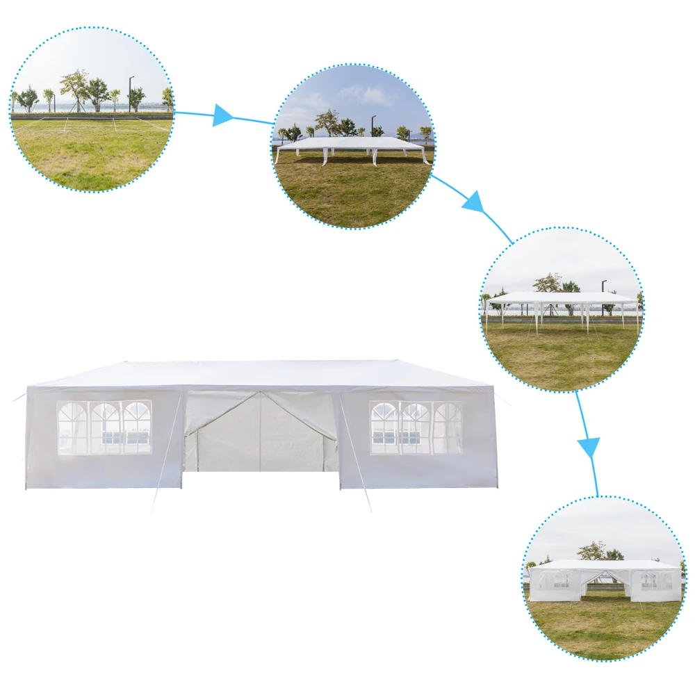 

4/5/6/7/8 Sides Awning Two Doors Waterproof Tent with Spiral Tubes Garden Tent Gazebo Canopy Outdoor Gazebo For Wedding Party