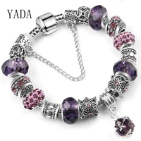 yada gifts 17 23cm fashion crystal charm braceletsbangles for women chain bracelets femme jewelry crystal bracelet bt200218