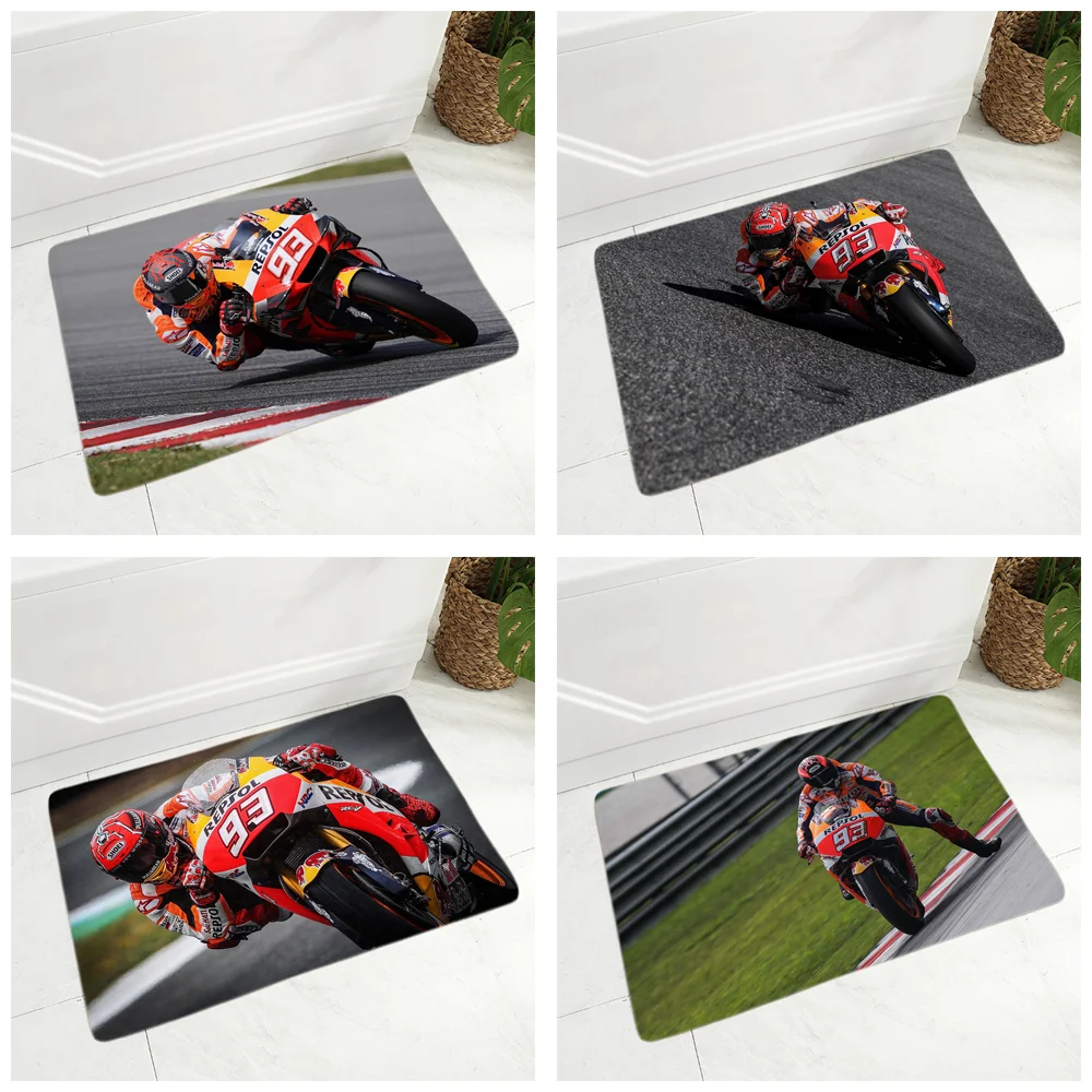 

No 93 Motorcycle Racing Hot Sale Doormat Soft Flannel Rug For Hallway Kitchen Room Door Mat Non-Slip Decor Mobile Bike Carpet