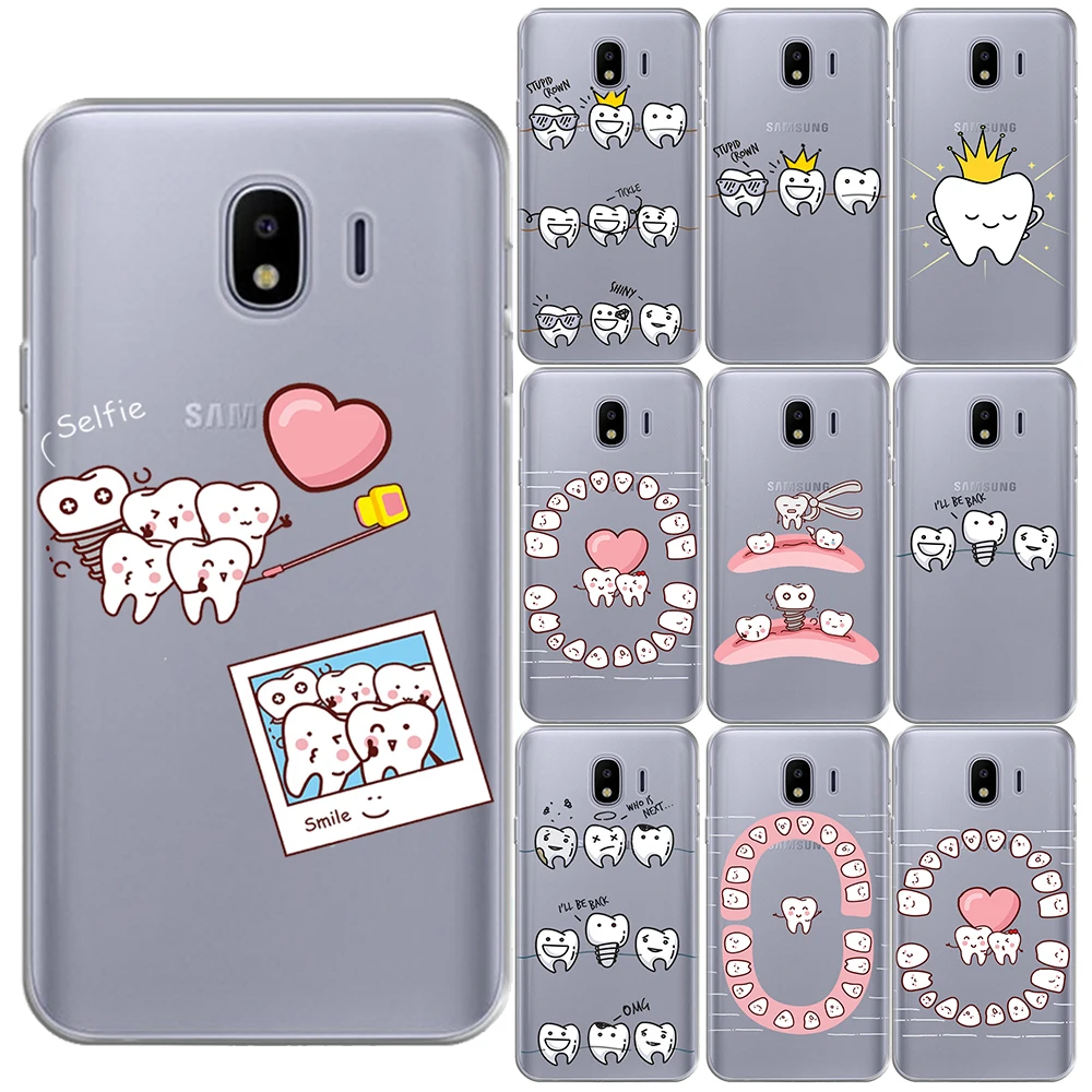 Стоматологический зубной коронообразный чехол для Samsung Galaxy J3 J7 J8 J6 J4 Plus 2018 J5 2016 2017