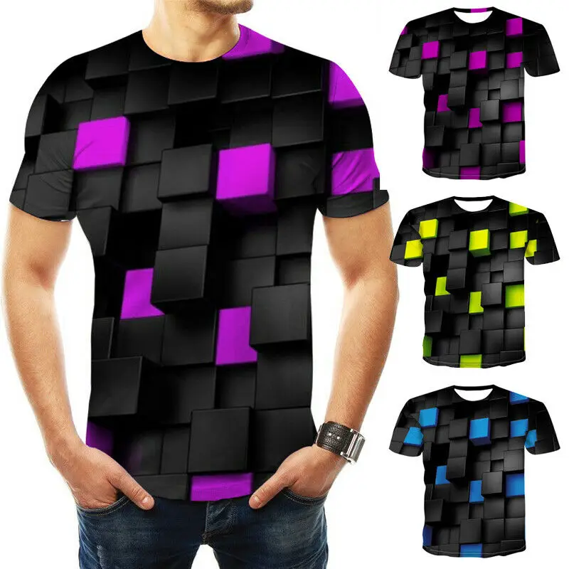 

Summer Funny 3D T-Shirt Men Women Colorful Print Casual Short Sleeve Tee Tops