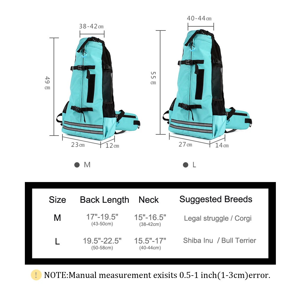 

Outdoor Pet Dog Carrier Bag for Small Medium Dogs Corgi Bulldog Backpack Reflective Dog Travel Bags Pets Products