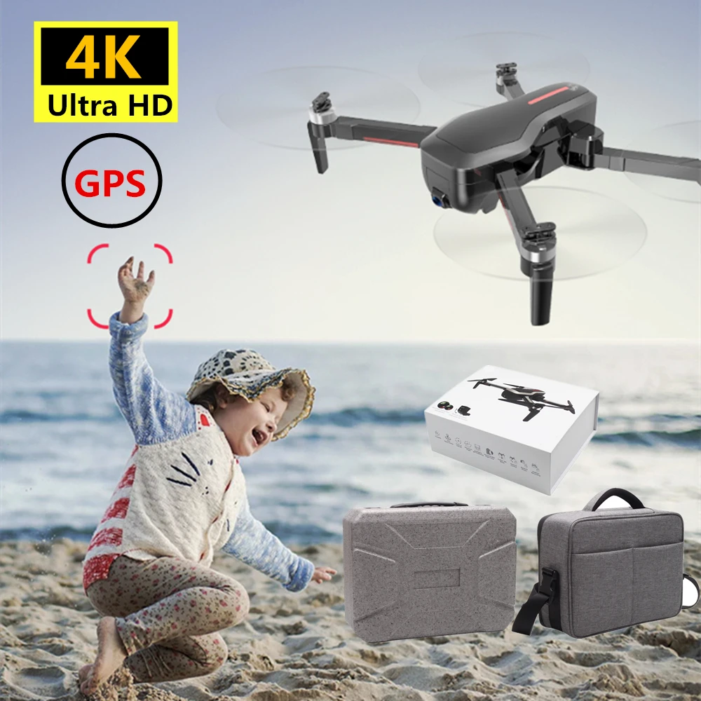 Дрон с GPS с 4K широкоугольной камерой оптический поток Дрон бесщеточный RC Квадрокоптер долгий срок службы батареи Вертолет игрушки VS F11 B4W SG906