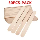 Деревянные палочки-аппликаторы для удаления волос с помощью воска, 50 шт., палочки из натуральной березы для удаления волос, бровей и тела