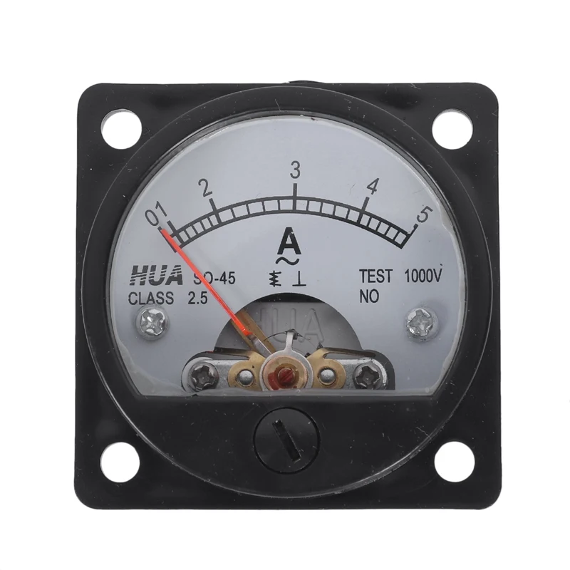 Class 2.5 Accuracy AC 0-5A Analog Panel Round Meter Ammeter Black | Инструменты