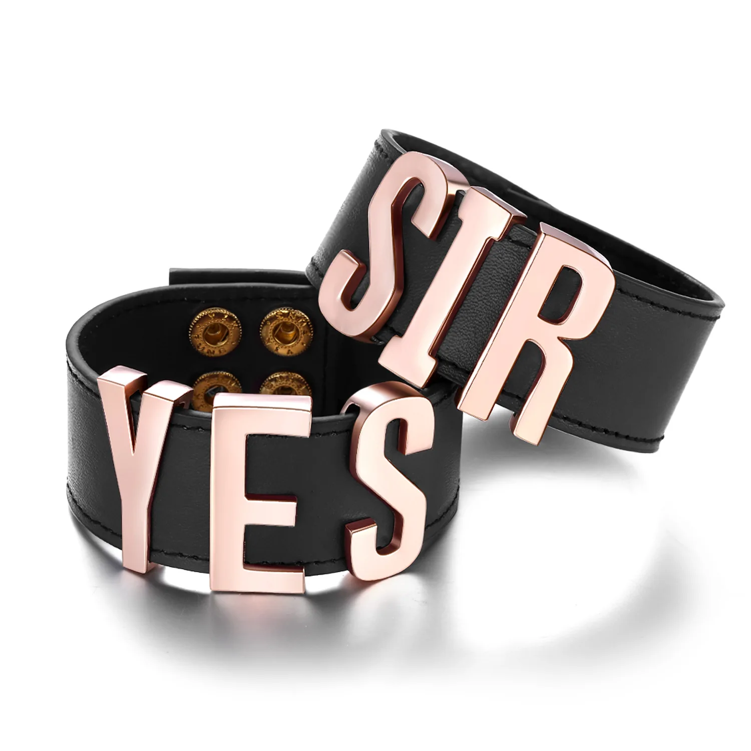 Black PU Rose Gold Отряд Самоубийц да, сэр браслеты с буквами фиолетовый Харли Куинн кожаный браслет для опоры для Аксессуары для маскарада на Хеллоуин - Окраска металла: Black PU Rose Gold