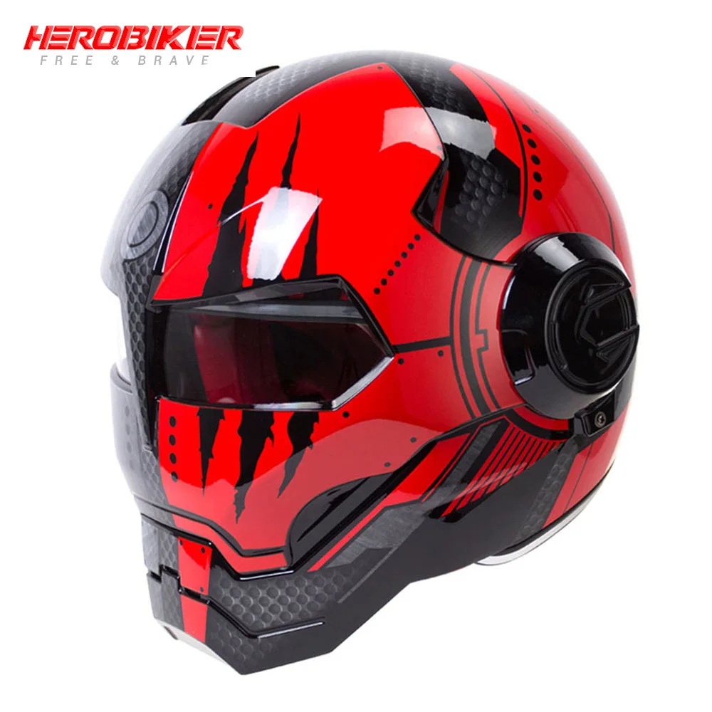 Мотоциклетный шлем HEROBIKER мотоциклетный на все лицо для верховой езды крейсера