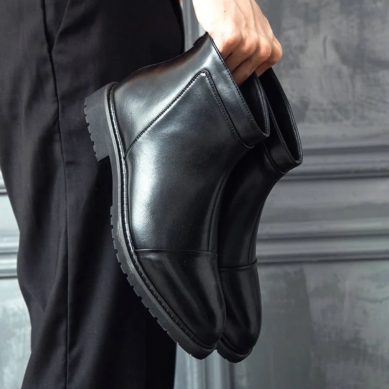 Мужские ботинки с острым носком в британском стиле Классические свадебные Осень