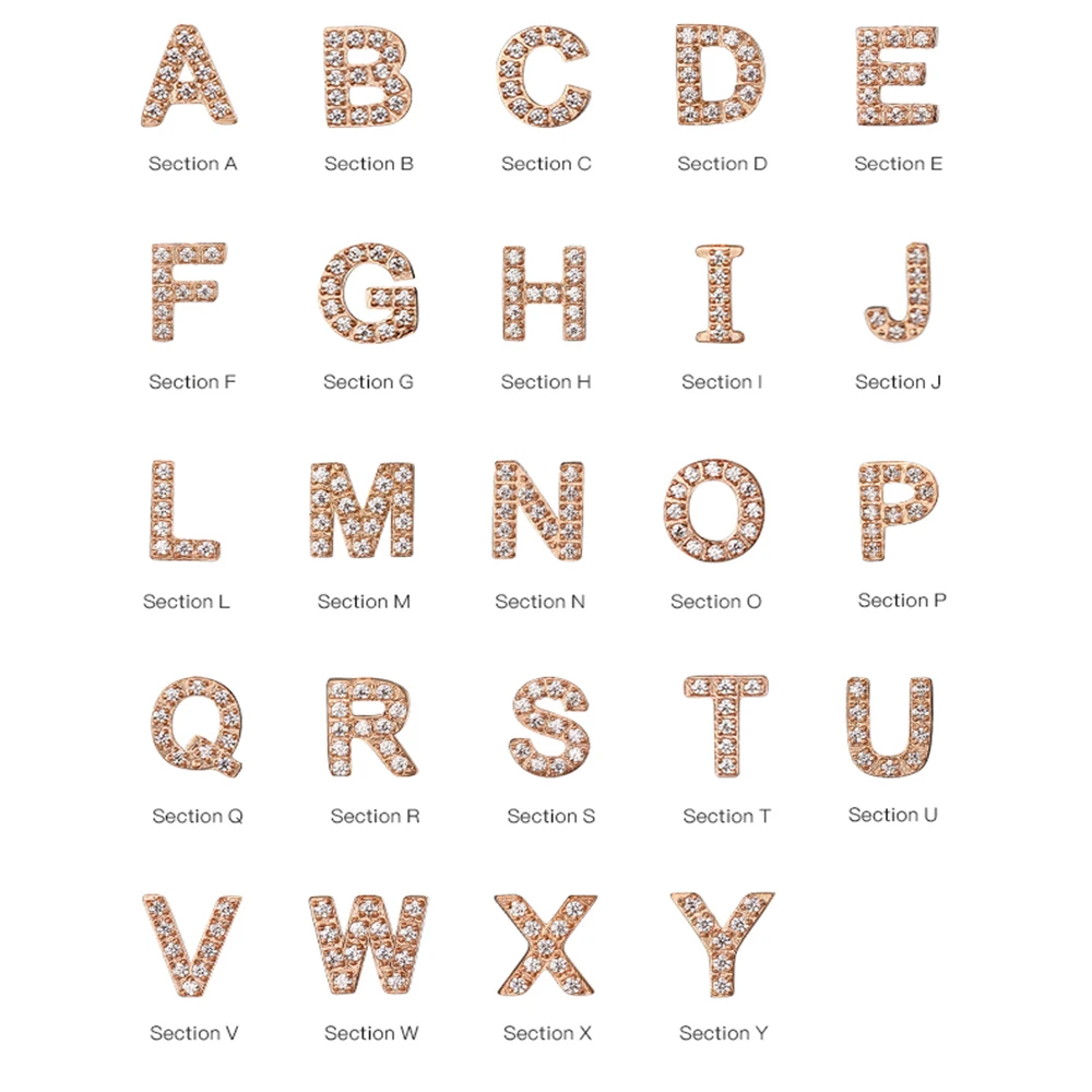 LUER Custom Diamond Necklace Personalized Name Pendant Necklaces 6mm Pave Crystal Letter For Women Girl Birthday Gift Jewelry