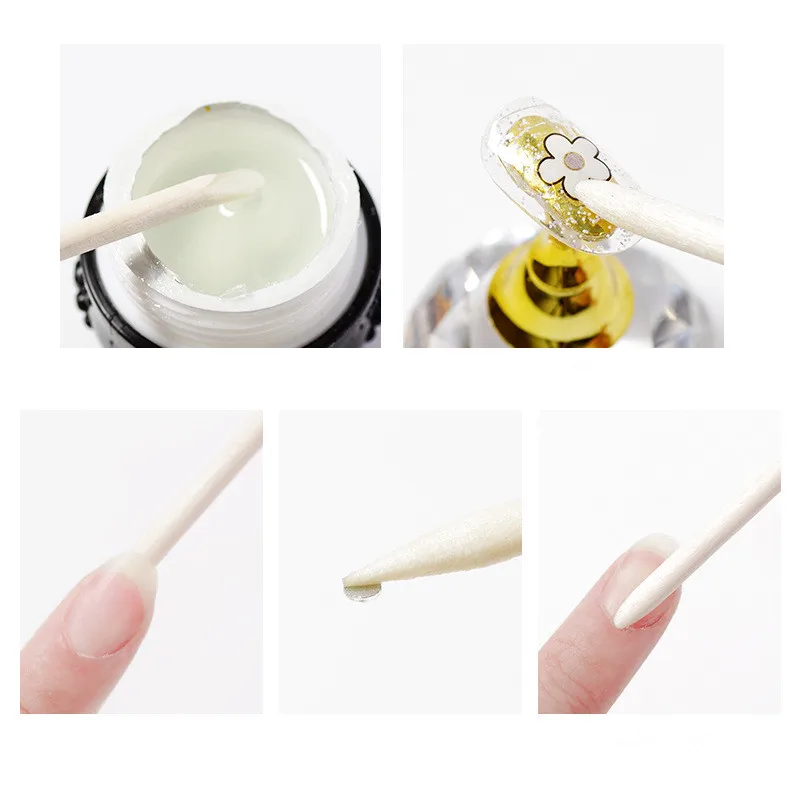 

20pcs Wood Stick Nail Art Rhinestone Remover Tool Nail Dotting Tools for Cuticle Pusher Cuticle Remove Tool forks for nails