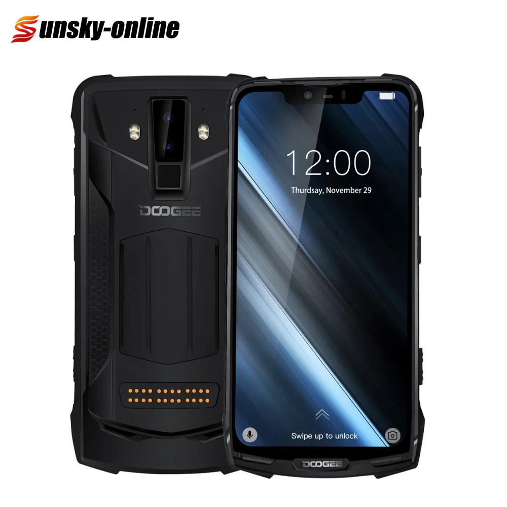 DOOGEE S90 прочный смартфон 6 ГБ+ 128 Гб 6,18 дюймов IP68 Водонепроницаемый Android 8,1 MTK6771 две sim-карты 4G NFC, OTA мобильный телефон