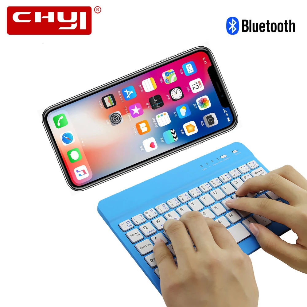 

Беспроводная мини-клавиатура CHYI, 78 клавиш, Bluetooth 3,0, ультратонкая клавиатура для IPad, IOS, Android, планшетов, смартфонов, ПК