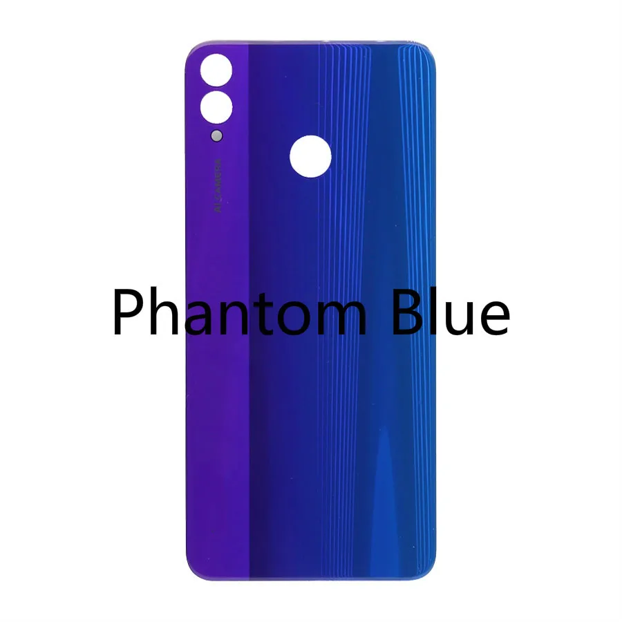 Phantom Blue Для Honor 8X задняя крышка батарейного отсека задняя Стеклянная Дверь Корпус чехол JSN-L22 JSN-L21 Задняя панель для HUAWEI Honor 8X Крышка батарейного отсека - Цвет: Phantom Blue