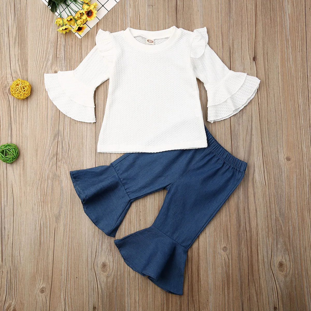 FOCUSNORM летний осенний костюм для новорожденных девочек 2 шт. комплекты одежды топ с