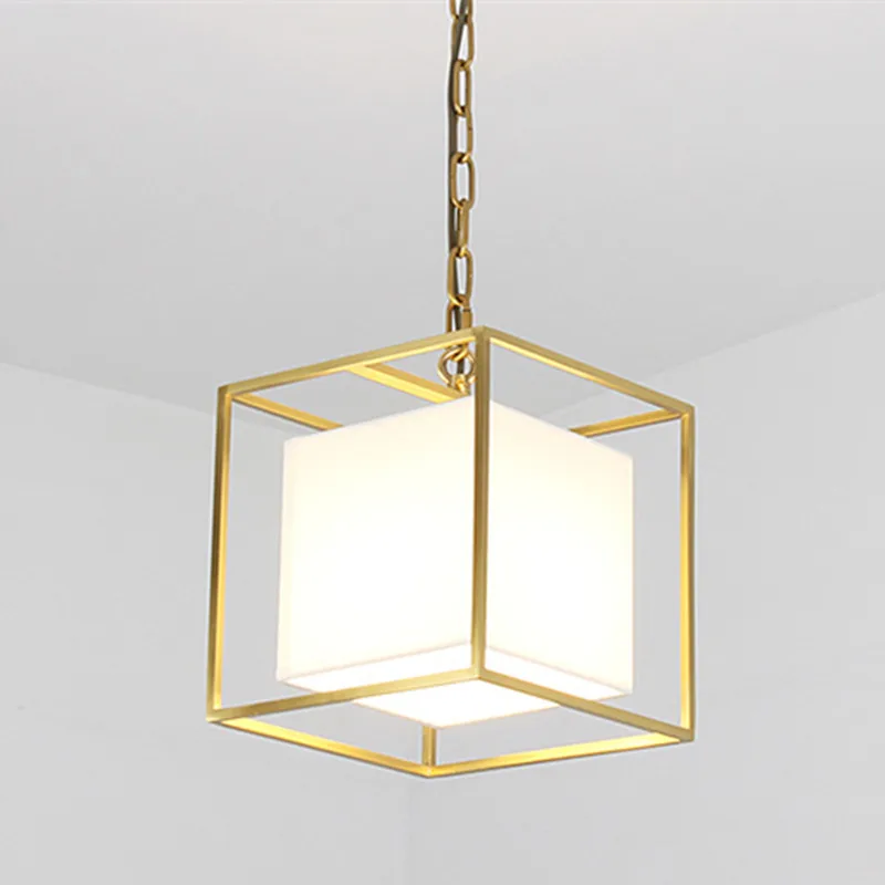 

Post-modern creative round ball copper chandelier Nordic contracted living room bedroom sample room cafe dining room