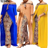 long maxi dress christmas 2020 robe african print dresses for women plus size clothing sexy leopard daily evening party dress