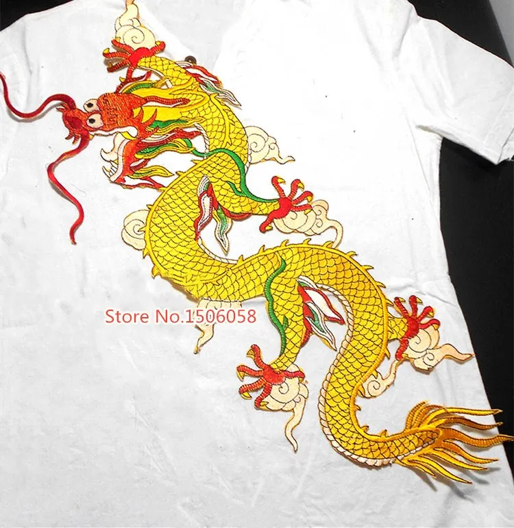 1 пара/лот изысканная вышитая ткань с драконом может использоваться для