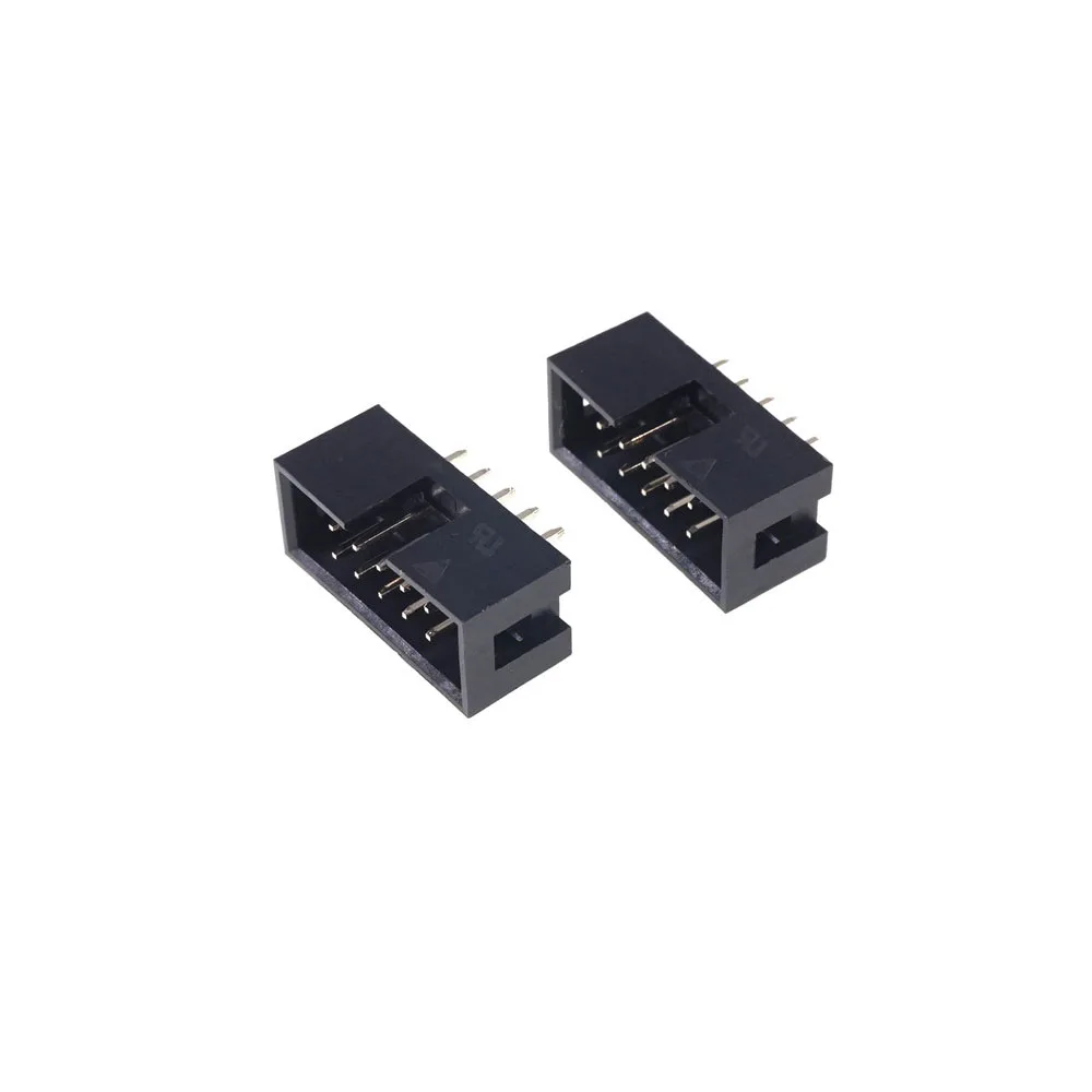 Прямоугольный штыревой разъем IDC 1000 мм 2x5 контакта 10 P 2 54 ряда 0 64 шт.|header pin|socket