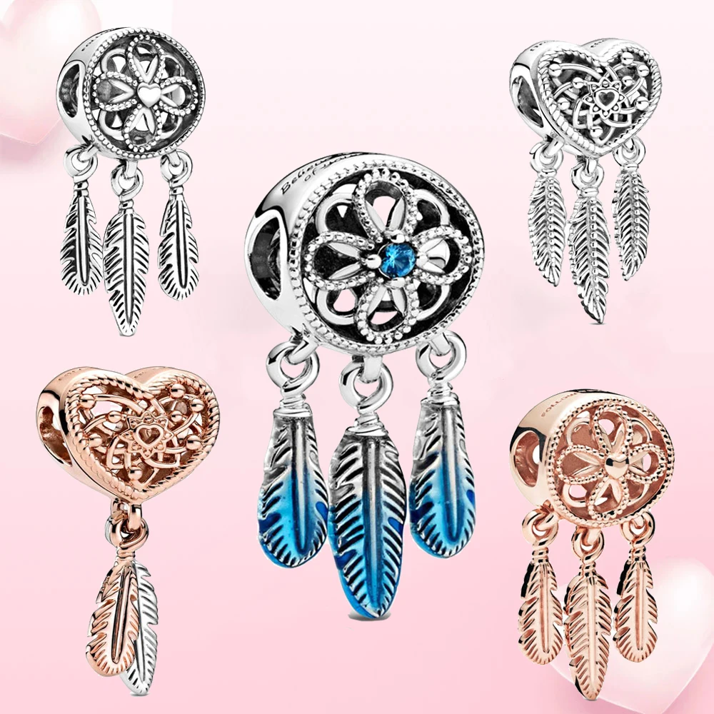

Hot selling jewelry ladies bracelet DIYdesigner dream catcher charm suitable for original Pandora 925 sterling silver bead