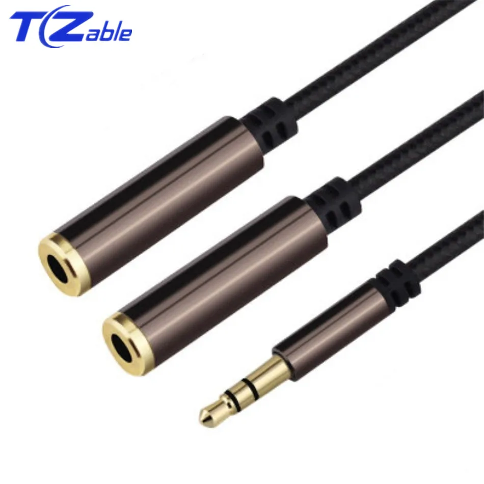 3 5 мм разъем для наушников разветвитель аудио кабель штекер 2 Женский адаптер Aux