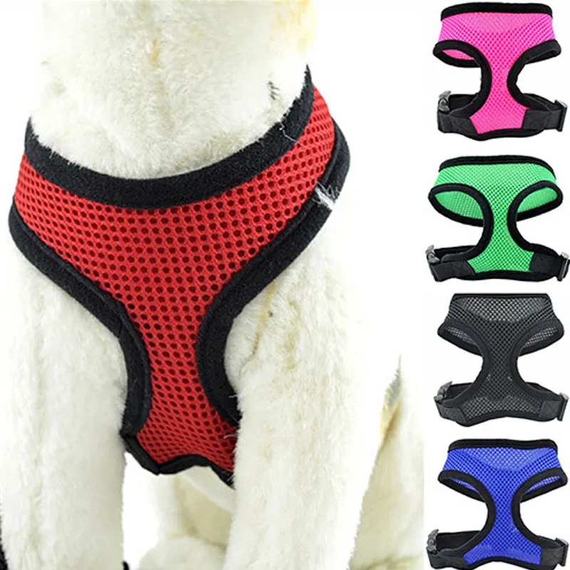 Регулируемый мягкий дышащий поводок для собак нейлоновый сетчатый жилет ошейник