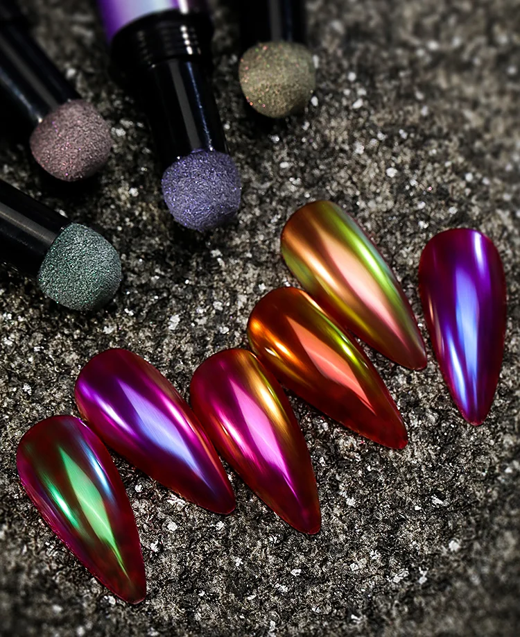 

Hot Nail Aurora Flash Chalk air pad magic Pen solid Aurora Magic Mirror powder Nail art Salon creativity