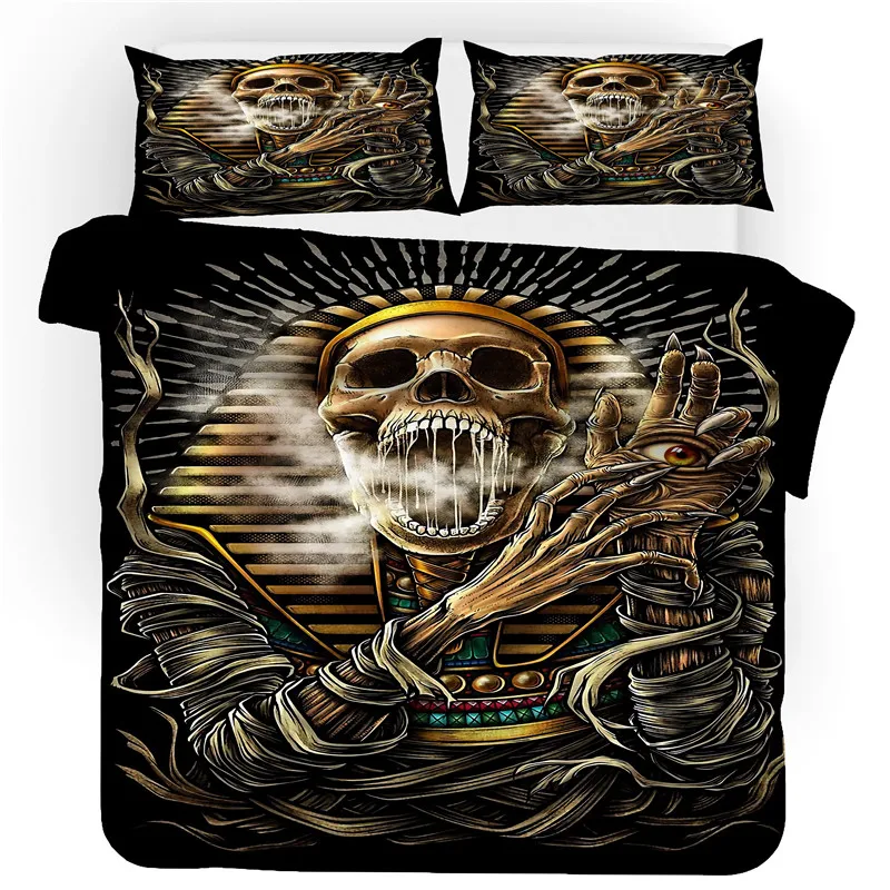 

High quality Bedclothes sugar skull bedding sets queen size 3d skull duvet cover set bedline twin bed sets home