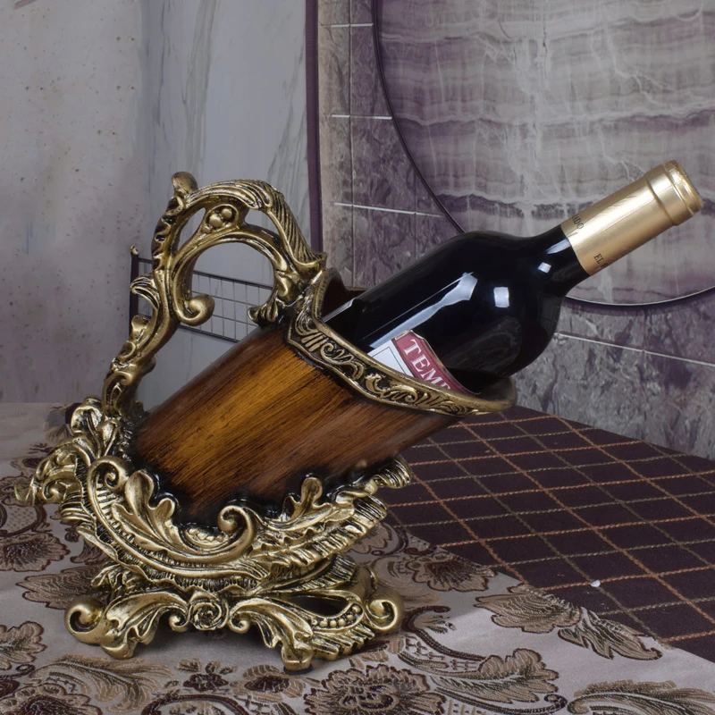 

Table Vintage Wine Rack Storage Boat Champagne Modern Wine Holder Resin Mold Elegant Bottles Estanterias Kitchen Dining JJ50